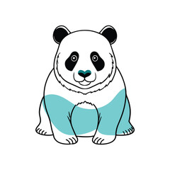 line art panda.eps