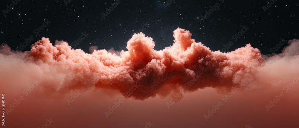 Poster galactic vortex illumination ethereal nebula in star-filled void - stunning celestial imagery for di
