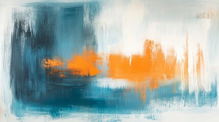 Vibrant Abstract Energy, dynamic brush strokes in warm burnt orange and cool cyan, exuding artistic flair and movement. textures for poster and banner design