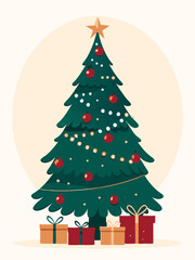 christmas tree and gifts