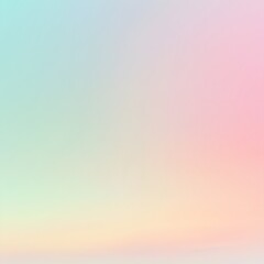 Naklejka premium Soft pastel colors blend in a serene sunset sky over a calm horizon near the sea