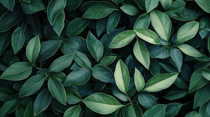 Fototapeta premium Detailed Close-Up of Green Leaf Foliage with Rich Texture