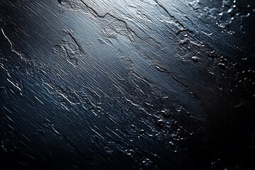 Fototapeta premium Dark, Textured Surface with Streaks and Light Highlights