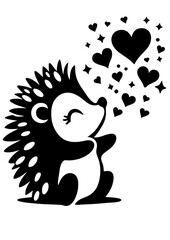 Hedgehog SVG, Hedgehog Kiss Svg Bundle, Cute Hedgehog Cut File, Hedgehog Silhouette, Hedgehog Clipart, Birthday Svg, Valentine’s Day Svg, Anniversary Svg, Baby Shower Svg