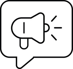 Loudspeaker Communication Icon – Ideal for Announcements, Marketing Campaigns, and Public Relations Projects