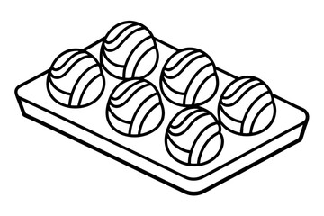 Simple Chocolate Vectors in Line Art set