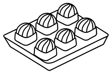 Simple Chocolate Vectors in Line Art set