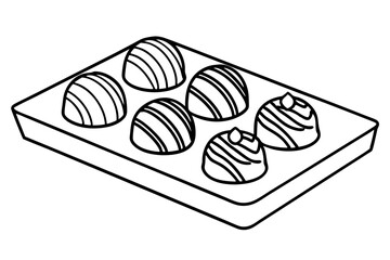 Simple Chocolate Vectors in Line Art set