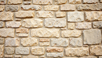 Fototapeta premium Ancient stone wall texture with rough surface details, historical feel