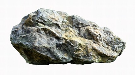 Obraz premium Realistic Textured Rock Isolated on White Background for Design Use