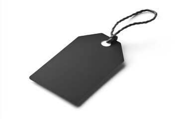 Isolated stylish black price tag for retail sales and promotions