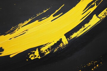Bold yellow brush stroke on pristine backdrop for modern design projects and artistic expressions