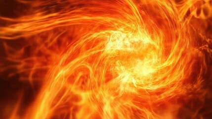 Fototapeta premium Vibrant Flames with Dynamic Patterns in Bright Orange and Red Tones