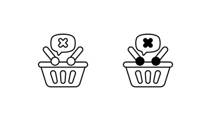 No Orders Yet icon design with white background stock illustration