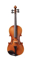 Fototapeta premium Isolated Classical Fiddle. Musical Instrument for Concerts and Symphony. Beautiful Violin with Bow on White Background