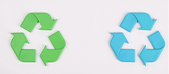 Obraz premium Vibrant visual representation of recycling symbol with arrows emphasizing eco-friendly message Sustainability Promotion