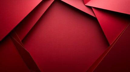 Abstract Red Geometric Shapes Design Background