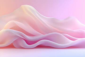 Fototapeta premium Pink Abstract 3D Wave Background