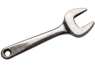 Wrench tool usage for mechanical repairs workshop equipment image industrial setting close-up maintenance concept