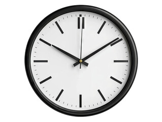 Clock displaying time in modern office environment minimalist design high-resolution image top-down view