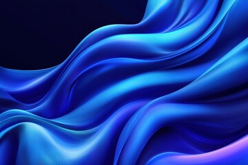 Obraz premium Dynamic Blue Light Waves with Futuristic Glowing Streaks and Smooth Energy Flow for Modern Abstract Technology Visuals