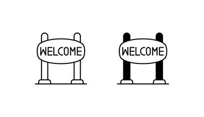 Welcome Onboard icon design with white background stock illustration