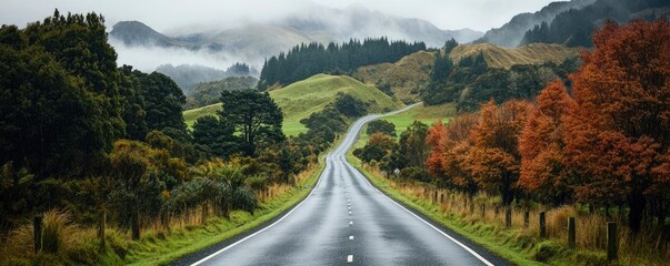 Breathtaking views of New Zeland's beautiful scenery, fantastic wild nature, professional photo