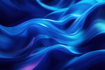 Obraz premium Dynamic Blue Light Waves with Futuristic Glowing Streaks and Smooth Energy Flow for Modern Abstract Technology Visuals