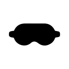 Black sleep mask silhouette icon vector illustration design.