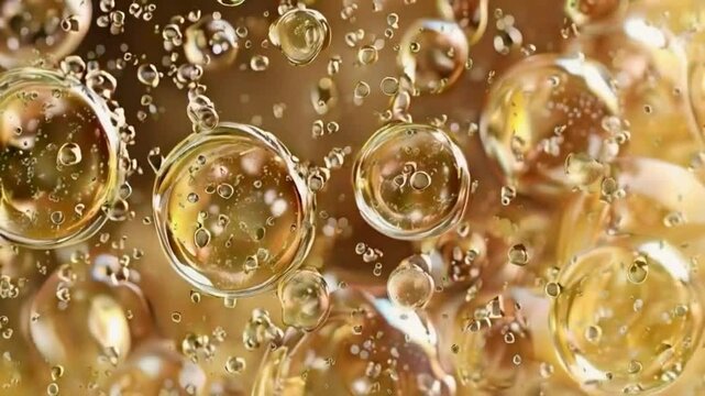 Oil drops bubbles