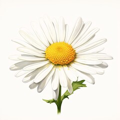 Fototapeta premium Daisy Flower clipart. Digital watercolor clipart. Detailed illustration