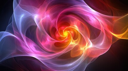 Obraz premium Abstract swirling energy, vibrant colors, luminous glow.