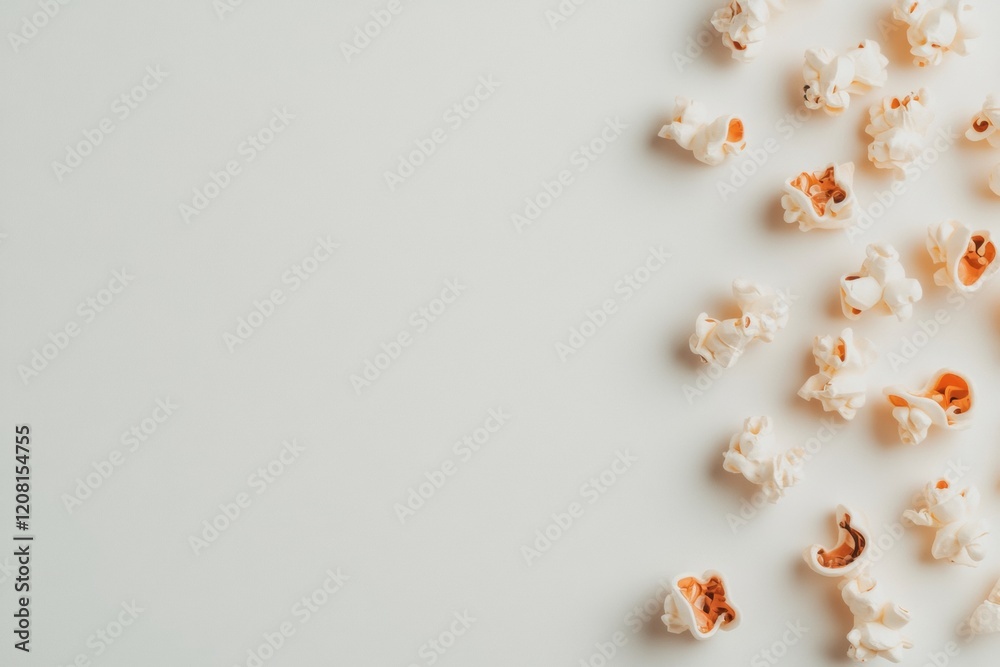 Aufkleber minimalist popcorn cluster on white background exploring simple, modern aesthetics