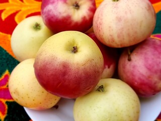 wonderful apples on a background
