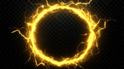 plasma glowing electric yellow hologram isolated on transparent, circles lightning round frame portal layer overlay on black background --ar 16:9 --v 6.1 Job ID: 6a46cd09-6a12-4c40-a151-11d1820c23eb