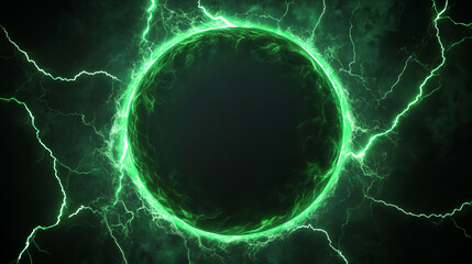 plasma glowing electric green hologram isolated on transparent, circles lightning round frame portal layer overlay on black background --ar 16:9 --v 6.1 Job ID: 6bc38a77-17d6-4d84-b74e-dbde6b3882c2