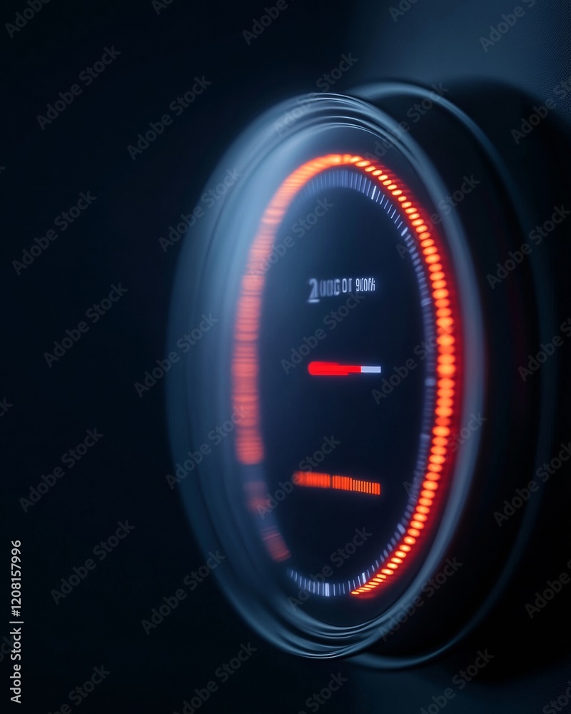 Poster futuristic electric vehicle dashboard with advanced energy display