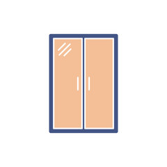 glass door icons  symbol vector elements for infographic web