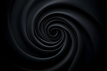 Abstract 3D Black Swirl Background