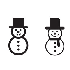 Cute Snowman Clip Art with and without Scarf