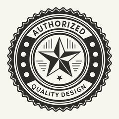 Stylish Authorized Quality Design Badge Seal Icon