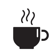 Hot Beverage Icon with Rising Steam