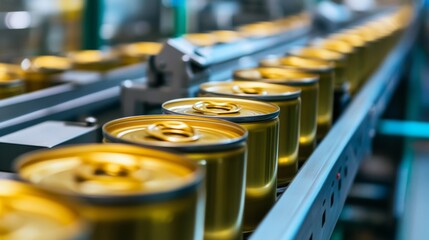 Obraz premium Automated Food Canning Line - Modern Food Production