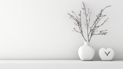 A clean, white background with a minimalist hand-drawn heart and simple typography 