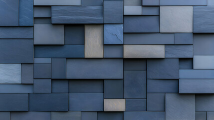 Abstract 3D Blue Block Background