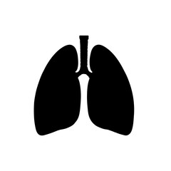 Lung silhouette icon vector illustration design.