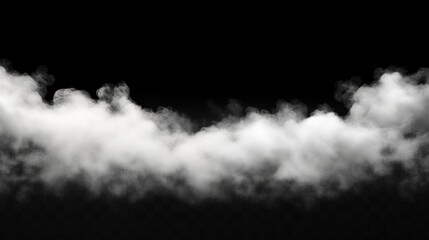 Ethereal White Clouds Against a Dark Background