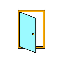 open door icons  symbol vector elements for infographic web