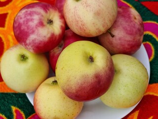 beautiful apples on the background
