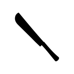 Old machete vector icon silhouette illustration design.